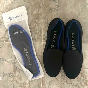 Black Rothy’s Loafers with extra insoles